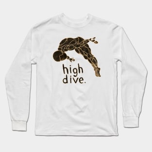 cliff diver, high diver, springboard diving, high dive Long Sleeve T-Shirt